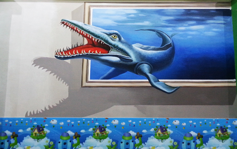 樂清藍天幼兒園3Ｄ彩繪：墨客彩繪，以3D童趣，筑夢未來